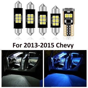 7 Gab., Automašīnu Balts Interjers LED Spuldzes Iepakojuma Komplekts Chevrolet Chevy Malibu 2013 Karte Dome Licence Lampas Piederumi