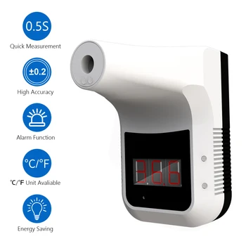 K3 bezkontakta Infrasarkanā Temperatūras Mērīšanas Wall Mount Viedo Sensoru Automātisku Temperatūras Detektors, LCD Displejs termometro