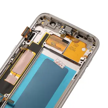 SAMSUNG Galaxy S7 malas displejs G935 SM-G935F Super Amoled LCD ekrānu un Touch Screen Digitizer Montāža Rezerves Daļas