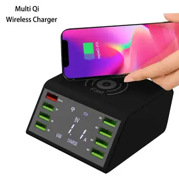 Bezvadu lādētāju stacijas samsung huawei ātru bezvadu lādētāju xiaomi iphone jaunas smart lcd displejs bezvadu lādētāju doks