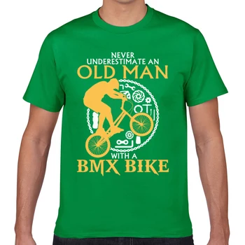 Topi, T Krekls Vīriešiem vecs vīrietis ar bmx velosipēds Hip Hop Vintage Geek Īss Vīriešu T XXXL