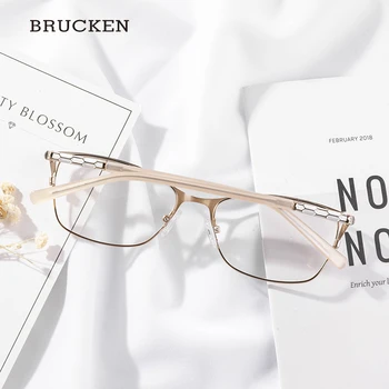 Metāla Brilles Rāmis Sievietēm, Optiskās Brilles Baltā Krāsā Kaķis, Acu Brilles Rāmis Sieviešu #TWM7554C4