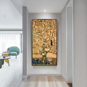 Liels Audekls Mākslas Dekoratīvi Attēli Gustava Klimta Sievietēm Zelta Audekla, Gleznas, Classic Oil Krāsošana Sienas, Attēlus Dzīvojamā Istaba