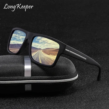 Longkeeper Luksusa Augstas Kvalitātes Polarizētās Saulesbrilles, Vīriešu Braukšanas Nianses, Brilles, Briļļu Black Zīmola Dizainere UV400 Toņos Gafas