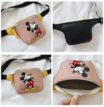 Disney pu karikatūra meitene zēns messenger bag minnie mickey mouse pleca soma, modes rokassomu soma monētu