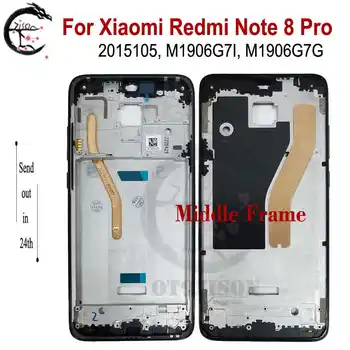 Vidējais Rāmis Xiaomi Redmi Piezīme 8 Pro Vidū Rāmja105 M1906G7I M1906G7G Korpusa Vāka Note8pro Tālrunis rāmja Nomaiņa