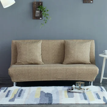 Universālā Armless Sofa Bed Cover Locīšanas sēdekļa slipcover Mūsdienu stiept attiecas lēts Dīvāns Aizsargs Elastīgs Futon Spandex Vāciņu