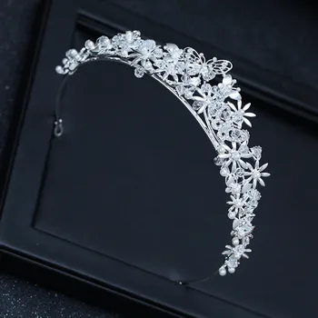 CC kāzu rotaslietas hairbands vainagu tiara tauriņš forma saderināšanās matu aksesuāri līgavas puses beach star dobi XY283