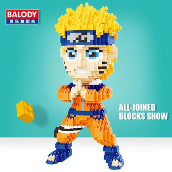 Japāņu Anime Naruto Brouto Ninja Hatake Kakashi 3D Modelis Diamond Mini Celtniecības Bloki, Ķieģeļi, Montāža Rotaļlietu Dāvanu Kolekcija