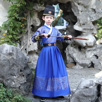 Zēns Seno Karotāju Izpildes Posmā Drēbes Ķīniešu Tradicionālo Apģērbu Bērniem Tang Uzvalks Hanfu Ming storm troopers Cosplay