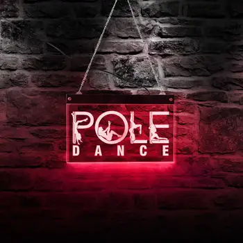 Pole Dance Seksīga Meitene Multi-Krāsu Mainās LED Neona Zīme Dejotājs Deju Studija Club Biznesa Zīme Taisnstūra Akrila Displejs Valde