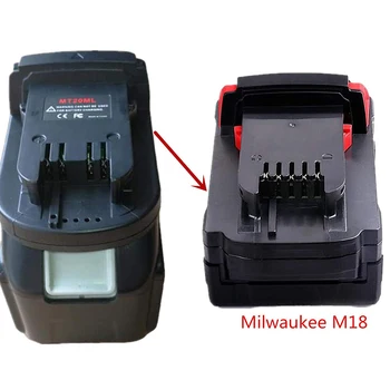 MT20ML Pārveidotāja Adapteris Makita 18V Li-Ion Akumulators BL1830 BL1860 BL1815 Pārvērst Milwaukee M18 ar USB Lādētāju