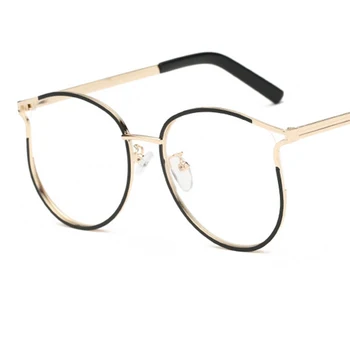 Lielgabarīta Pārredzamu anti zilā gaisma Sievietes Brilles Rāmis Modes Cat Eye Vintage Brilles Optisko Briļļu Ietvari