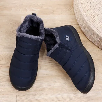 Jauno Modes ziemas kurpes vīriešiem tīrtoņa Krāsu Sniega Zābaki, Iekšpusē Plīša Apakšā Silts, Ūdensizturīgs Slēpju Zābaki zapatos de hombre