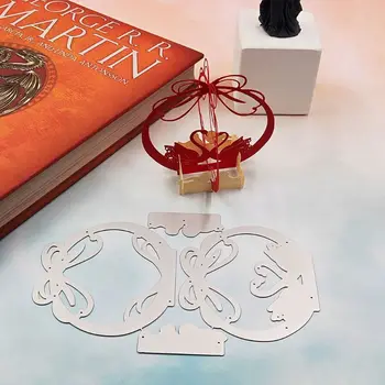 Gulbis 3D Metāla Griešanas Mirst Trafaretu DIY Scrapbooking Kāzu Svētību Kartes Albumu, Zīmogs, Papīra Karte Reljefs
