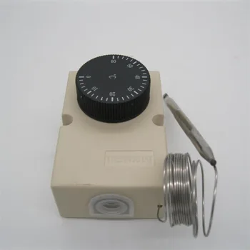 AC220V 0-60 ░ C temperatūras Kontroles slēdzi termostats temperatūras kontrolēta slēdzis temperatūras regulators ūdensizturīgs kabeļu nozarkārbu