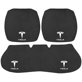 Automašīnu Seat Pad Cover set Vadītāja Priekšējā Aizmugurējā Sēdekļa Spilvena pārvalki Tesla Modelis 3 Modelis model S X Modelis Y Elpojošs Aizsargs 2020
