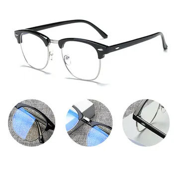 Vintage Unisex Anti Blue Ray Brilles Datoru Brilles Bloķē Zilo Gaismu, Kas Strādā Brilles Vīriešu\Sievietēm Kvadrātveida Rāmis Brilles 2020