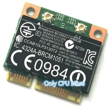 Par BroadCom BCM94313HMGB BCM4313 Wifi + Bluetooth 4.0 Mini PCI-E 300Mbps Kartes HP G4, G6 DV6 DV7 CQ43 CQ57 SPS 657325-001