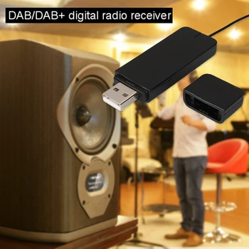 Mini Automašīnas Radio Uztvērējs o Antenu, USB Ports Multivides Elektronisko Anti Trokšņa DAB Daudzfunkciju Digital o Broadcast Adapte