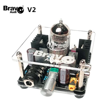 Bravo Audio V2 Caurules Pastiprinātājam Uzlabot Klases ECC82 Caurules Multi-Hibrīda Austiņu Pastiprinātājs