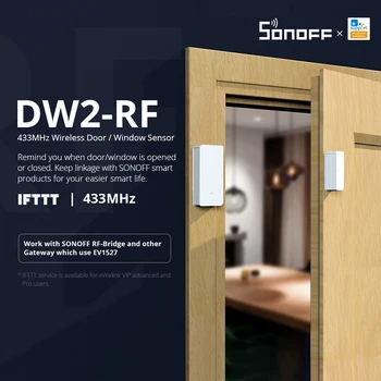 SONOFF DW2 RF 433Mhz Bezvadu Durvju Logu Sensors App Paziņojumu Brīdinājumus Par Smart Home, Apsardzes Signalizācijas WorksSONOFF RF Tilts