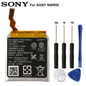 Oriģināls SONY SWR50 Akumulators Sony Smart Watch 3 SW3 SWR50 3SAS Oriģinālās Rezerves Skatīties Akumulatora 420mAh Ar Bezmaksas rīkiem