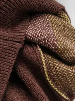 Foridol vintage argyle džemperi, vestes sievietēm bez piedurknēm brūna trikotāžas džemperi, puloveri gadījuma streetstyle īss džemperis veste 2020