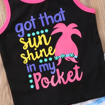 2gab Zīdainis, Mazulis Baby Girl Vasaras Top T-krekls+Īsās Bikses Apģērbs, Apģērbu Komplekts Komplekts