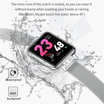 LIGE Sakausējumu, Nerūsējošā Tērauda Smart Skatīties Sieviešu Modes Dāmas Ūdensnecaurlaidīgs smartwatch Android, ios sirdsdarbība, Asins Spiediena Monitoru