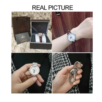 LOBINNI Mehāniskās Sievietēm Skatīties Modes Šveice Luksusa Zīmolu Dāmas Rokas pulksteni, Automātiska, Oriģināls Dizains, montre 