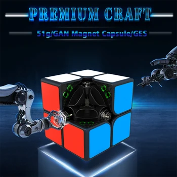 GAN 251 M 2x2x2 Magnētisko Magic Cube GAN 251M 2x2 Magnētisko Ātrums Cube GAN251 M Burvju cubo GAN 2x2x2 Magnētiskais Kubs