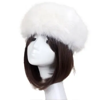 Meihuida 2020. gadam, Modes Sievietēm krievijas Biezs, Pūkains Klp Viltus MĀKSLĪGĀS Kažokādas Dāmas Super Silta Ziemas Cepure Auss Siltāks Beretes