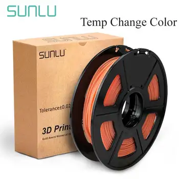 SUNLU 3D Printeri TAA Kvēldiega Temperatūra Mainīt Krāsu, 1KG Spolei 1,75 mm Dimensiju Precizitāte +/- 0.02 mm, Oranžs Zaļš Pavedienu
