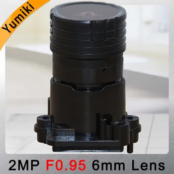 Yumiki F0.95 F1.0 6 mm fokusa Objektīvs 2MP 1/2.7