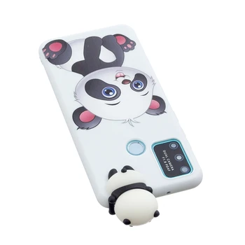 P Smart 2020 Telefonu Gadījumā uz Coque Huawei P Smart 2019 2020 PSmart 2019 2020 Lietu Vāku 3D Cute Lelle Panda Mīksto TPU Etui Būtiska