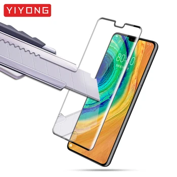 YIYONG 3D Mala Izliekta Stikla Huawei Mate 30 20 Pro Rūdīts Stikls P40 P30 Pro Screen Protector For Huawei Mate 40 Pro Mate40