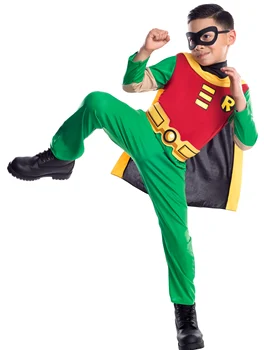 Bērni, Jaunieši, Tieslietu Pusaudžu Titan Tim Drake Robin Damian Cosplay Kostīmi Zēniem Halloween Karnevāla Kostīms 4gab/1set 3-10years