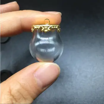 3sets 20*15mm caurspīdīgu kārtu stikla globusus burbulis metāla ziedu bāze, renes, rotaslietas kaklarota flakons kulons DIY, kas vēlas pudeles