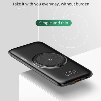 20000mAh Bezvadu Lādētāja Jaudas Bankai iPhone, Samsung Xiaomi LEC Powerbank Portatīvo Ārējo Akumulatoru ar Type-C Micro Cable