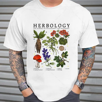 Herbology Augiem T Krekls Skolas Maģija un Burvība Jaunums Dizains, Kokvilnas Krekli