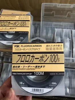 YGK Fluoroglekļa Zvejas Līniju 100m Monopavedieni ar lineāro blīvumu Līderis Japāņu Oglekļa Šķiedras Līnijas Super izturība Stipru nodilumu