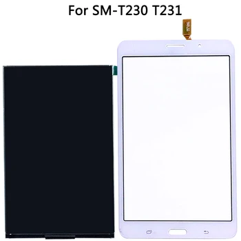 Samsung Galaxy Tab 4 7.0 T230 T231 Tabula LCD Displejs, Touch Screen Stikla Sensors Digitizer Panelis