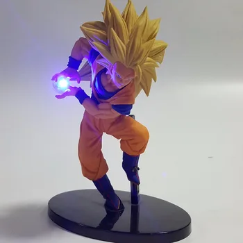 Anime Attēls Dragon Ball Z Son Goku DIY LED Rotaļlietas PVC Modeļa Lampas Darbības Figura Super Saiyan Goku Gogeta Kolektora Brinquedos Figma