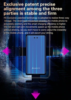 Automātiskās Fiksācijas Bezvadu Automašīnas Lādētājs ForiPhone 11 pro 11 forSamsung S20 S10 Trīs Asis Asociācijas Qi Ātrās Uzlādes Automašīnas Tālruni
