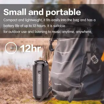 Ūdensizturīgs Bluetooth Portable Speaker Āra Uzlādējamais Bezvadu Skaļruņi Soundbar Subwoofer Skaļruni TF MP3 Iebūvēts Mikrofons