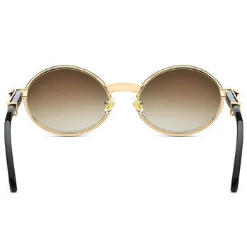 LONSY Modes Augstas Kvalitātes Apaļas formas Dabas Kristāla Bifeļa Raga Saulesbrilles Sieviešu Vintage Brilles Oculos Gafas Piederumi