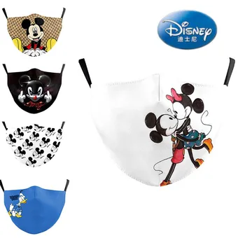 2 gab Disney Mickey Minnie Donald Duck 3D druka Bērnu comfort Mask maska mazgājams atkārtoti Pretvēja Smilšu un putekļu maska