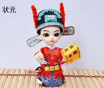 15cm karikatūra lol lelles Q versija Pekinas operas masku lelle ar Ķīnas īpašībām, zīda tautiskas lelles bērnu rotaļlietas