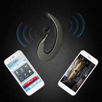 Bezvadu Bluetooth Stereo Austiņas Kaula Vadāmība Austiņas ar Mic Auss Āķis Austiņas, Vieglus Sporta